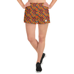 Kumusha Print Women's Athletic Short Shorts