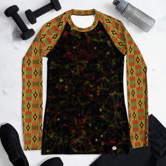 Spray Paint & Kente Women's Rash Guard