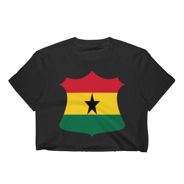 Ghana Crest Badge Women's Crop Top