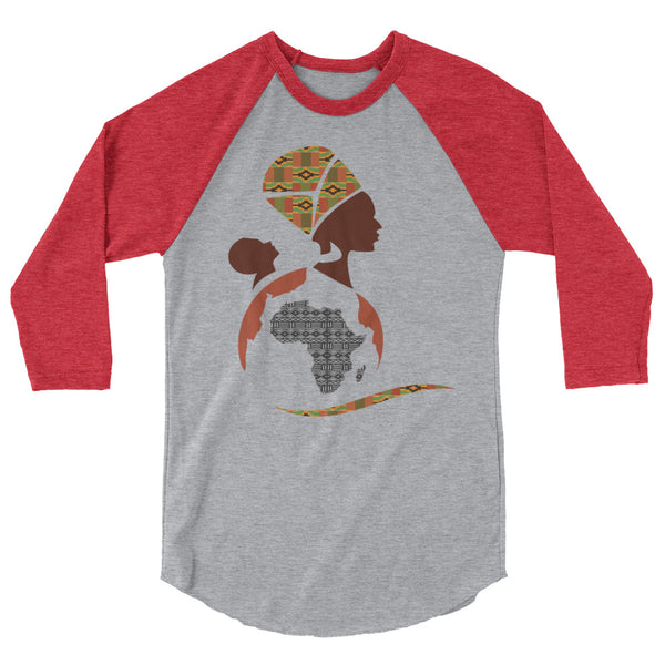 RuvaAfricWear African Print Logo 3/4 sleeve shirt