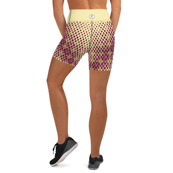 Ankara Square Scatter Yoga Shorts