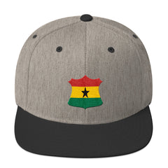 Ghana Flag Crest Badge Snapback Hat