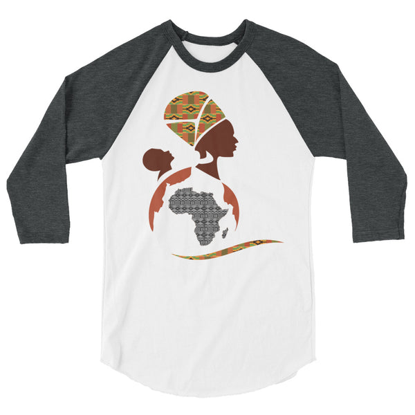RuvaAfricWear African Print Logo 3/4 sleeve shirt