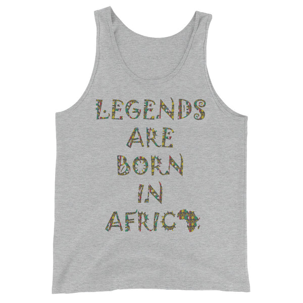 Legends Are Born in Africa Zulu Print Unisex  Tank Top