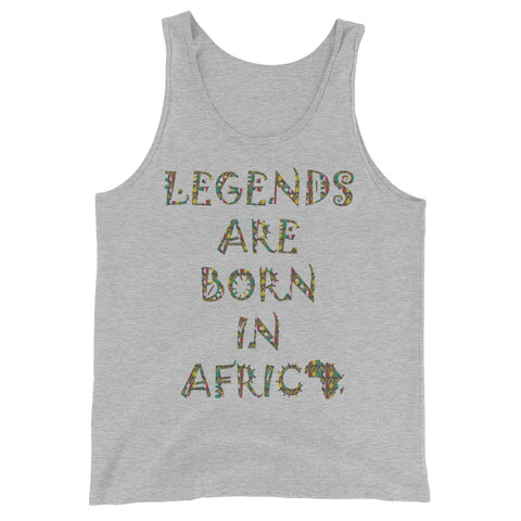 Legends Are Born in Africa Zulu Print Unisex  Tank Top