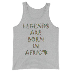 Legends Are Born in Africa Zulu Print Unisex  Tank Top