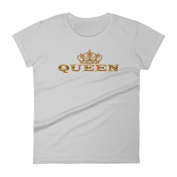 Queen Kente Print Women's short sleeve t-shirt