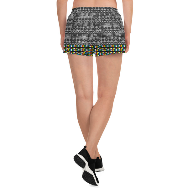 Mud Cloth & Zulu Fusion Women's Athletic Shorts