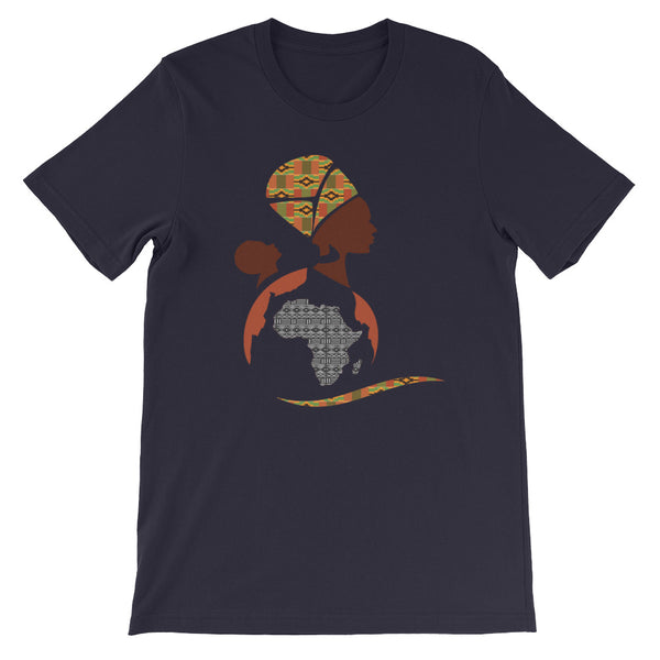 RuvaAfricWear African Print Logo Short-Sleeve Unisex T-Shirt