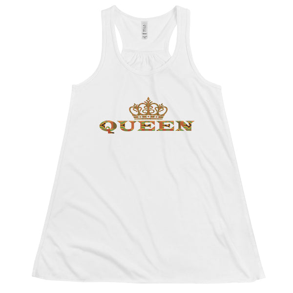 Queen Kente Print Women's Flowy Racerback Tank