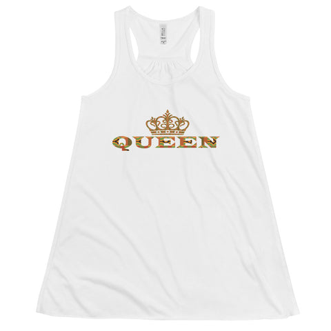 Queen Kente Print Women's Flowy Racerback Tank