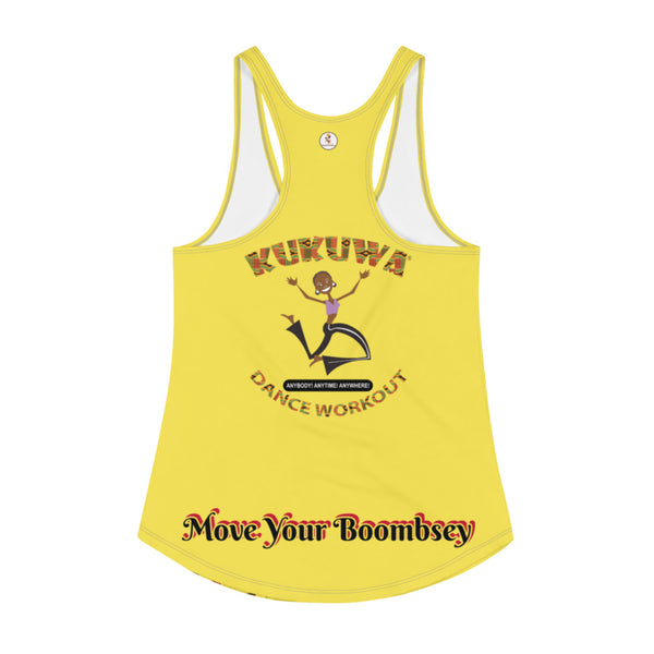 Adinkra Symbol (Gye Nyame) Women's Racerback Tank - Yellow