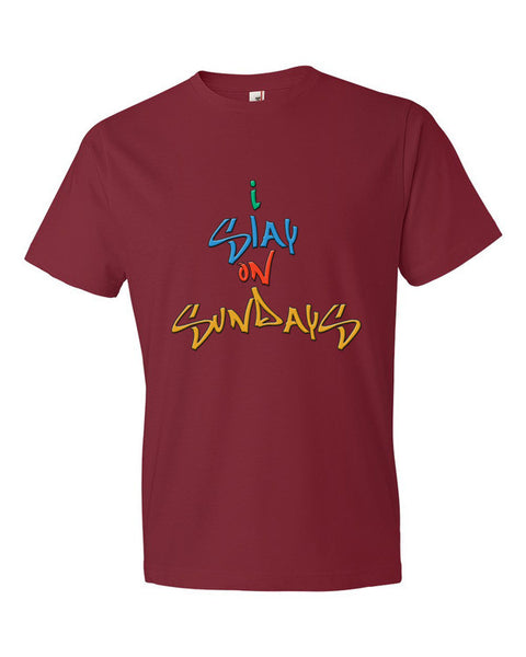I Slay on Sundays Men's Short sleeve t-shirt