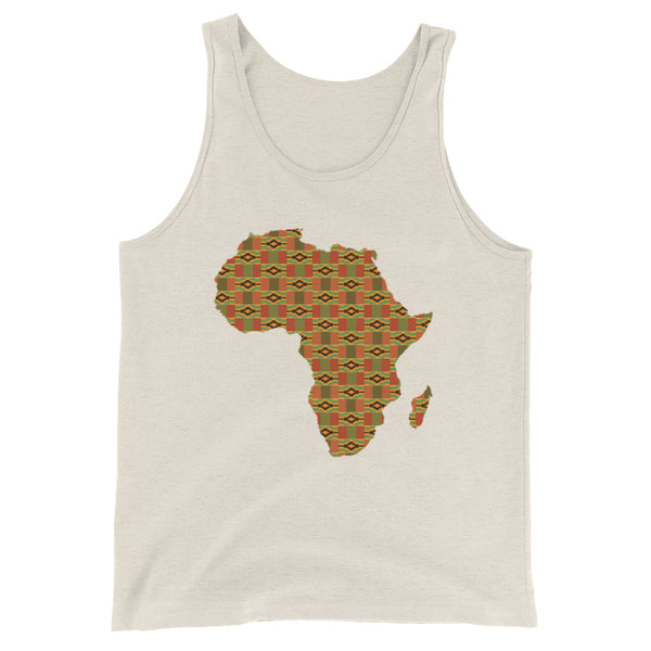 African Map Kente Print Unisex  Tank Top