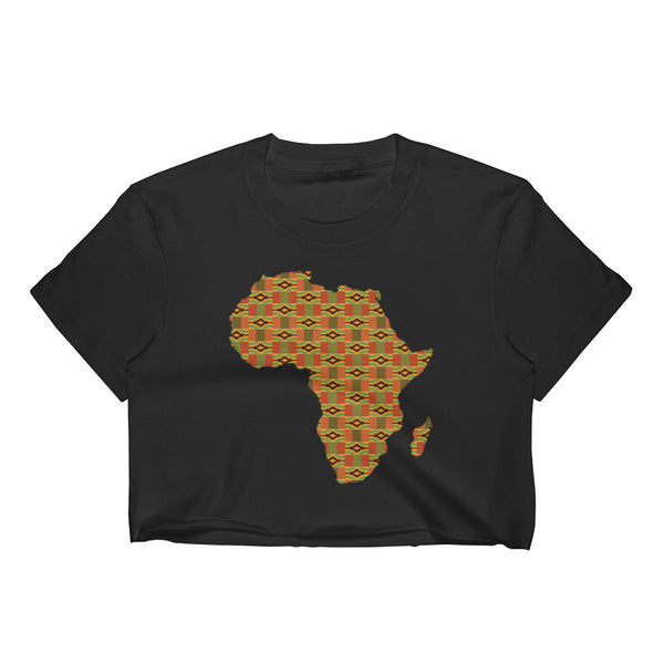 African Kente Print Women's Crop Top