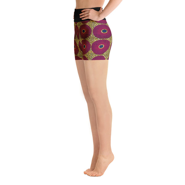 Ankara Print Yoga Shorts