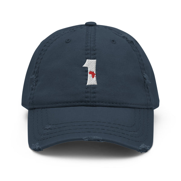 Africa Number 1 Distressed Dad Hat