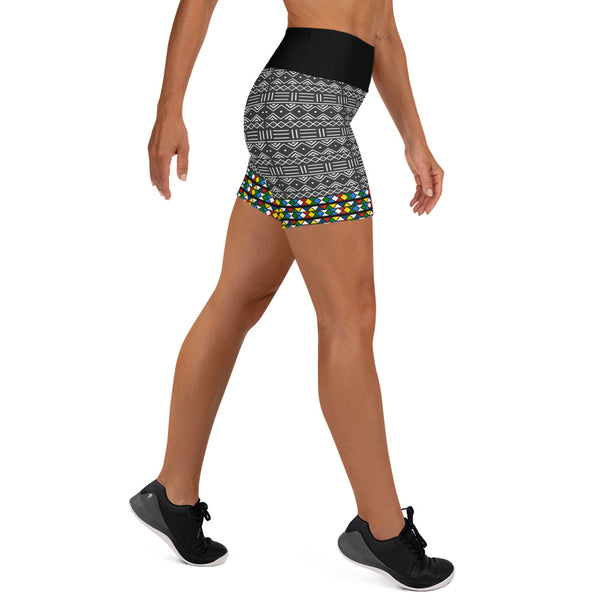 Mud Cloth & Zulu Fusion Women's Yoga Shorts
