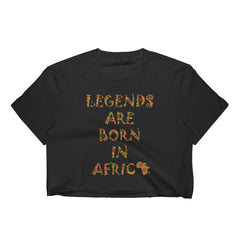 Legends Are Born in Africa Kente Print Women's Crop Top