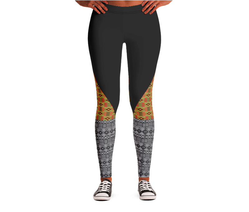 Mud Cloth & Kente Print Leggings - RuvaAfricWear