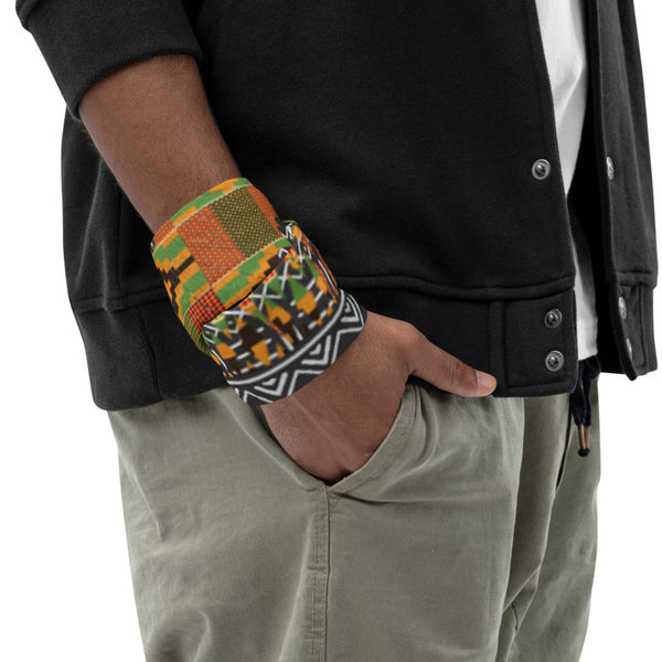 Kente and Mud Cloth Fusion Neck gaiter