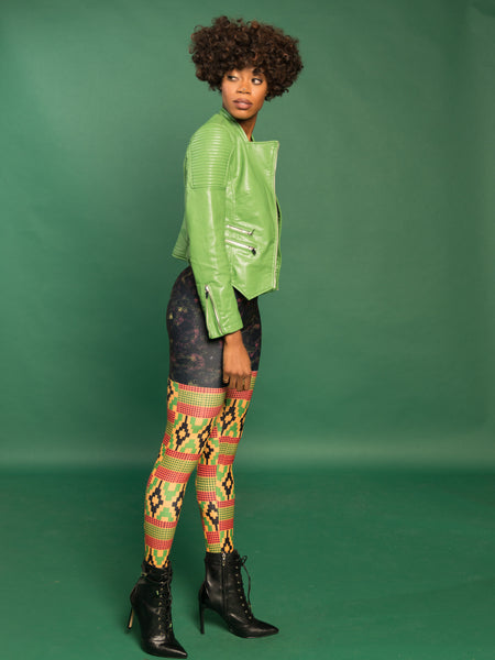 RuvaAfricWear Kente Print Leggings