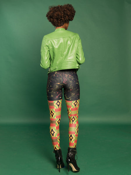 RuvaAfricWear Kente Print Leggings