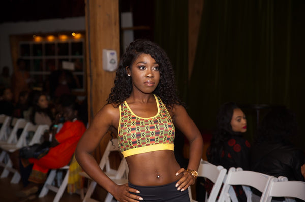 RuvaAfricWear Kente Sports Bra