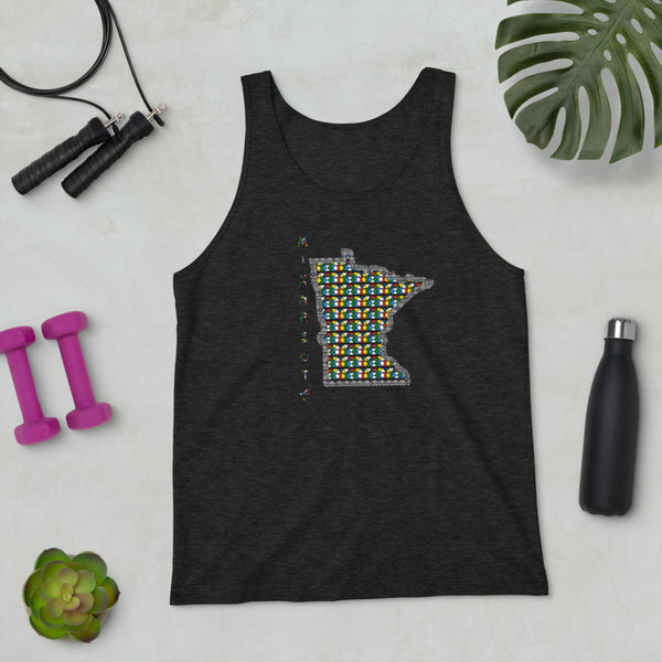 Minnesota Zulu Beads & Mud Cloth Unisex Tank Top