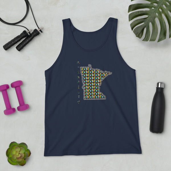 Minnesota Zulu Beads & Mud Cloth Unisex Tank Top
