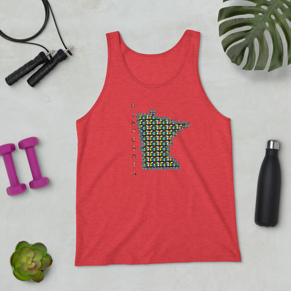 Minnesota Zulu Beads & Mud Cloth Unisex Tank Top