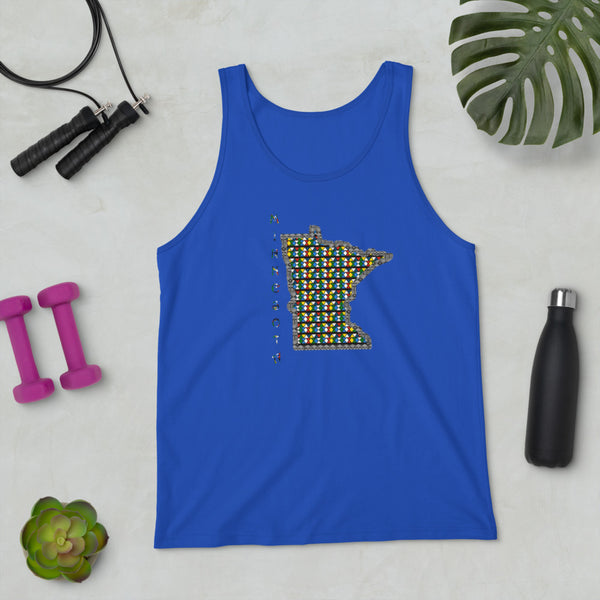 Minnesota Zulu Beads & Mud Cloth Unisex Tank Top