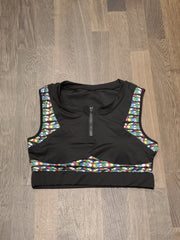 Zulu Beads Black Sports Bra
